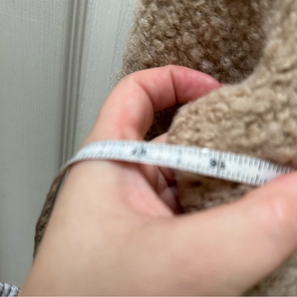 ATM Tan Beige Sweater crew fringe  XS - Picture 7 of 7